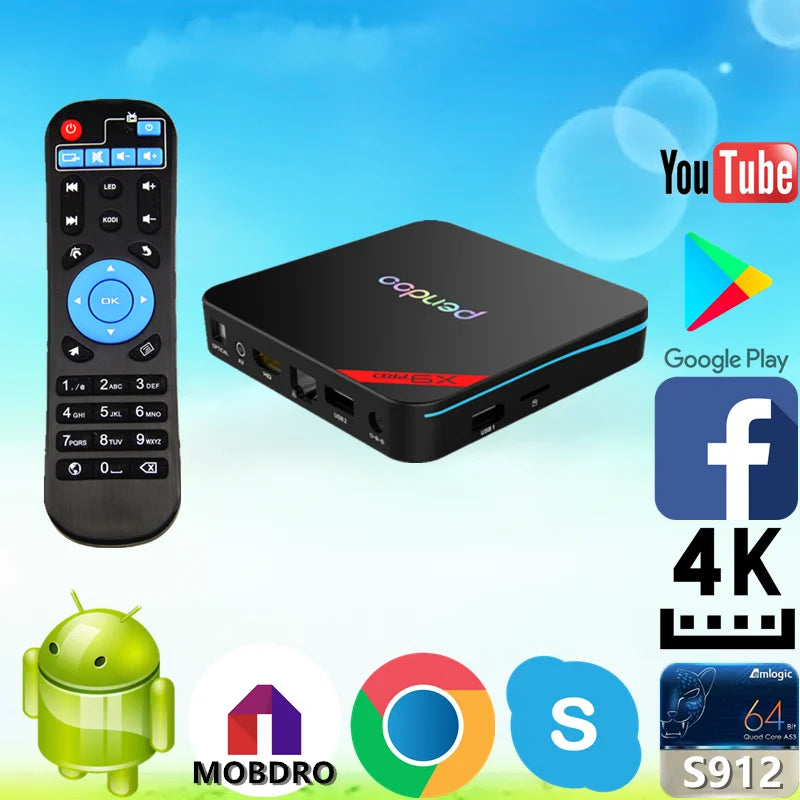 Pendoo X9 pro TV box with VMAX TV Go pre installed + 12 months Vmax tv subscription